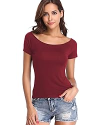 Fuinloth Women's Off Shoulder Tops, One Shoulder