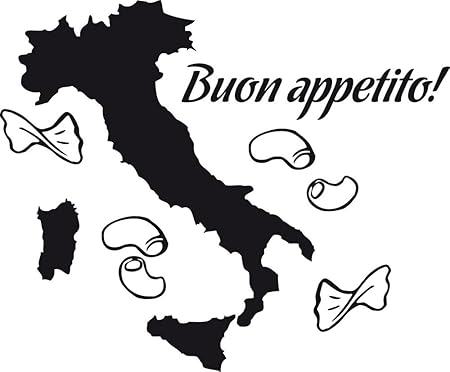 Grazdesign Wandgestaltung Kuche Guten Appetit Kuche Wandgestaltung Buon Appetito Wandtattoo Kuche Nudeln 69x57cm 070 Schwarz Amazon De Kuche Haushalt