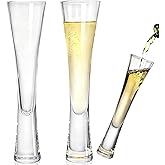 YIMITEE 2 Pack 5 Oz Champagne Flutes Glasses, Unique Elegant Sparkling Wine Glass, Ultra-long Shape Crystal Glassware Set for Prosecco, Mimosas, Cocktails, Birthday, Wedding, Parties, Wine Tasting