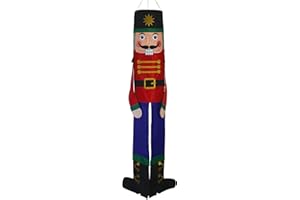 In the Breeze 5061 Nutcracker Buddy Windsock-Hanging Christmas Decoration, 40 Inches