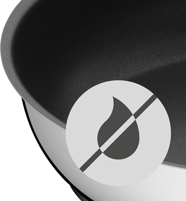Padella Rivestita Ø 20 cm Devil Manico Cromargan Acciaio Inox Teflon Platinum Adatto a induzione, Lavaggio a Mano, Inossidabile, Argento