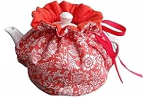 JOONOR Tea Cosy - Retro Floral Cotton Printed Tea Cosy, Kitchen Tea Pot Dust Cover, Breakfast Warmer, Insulation and Keep Warm,Color#8