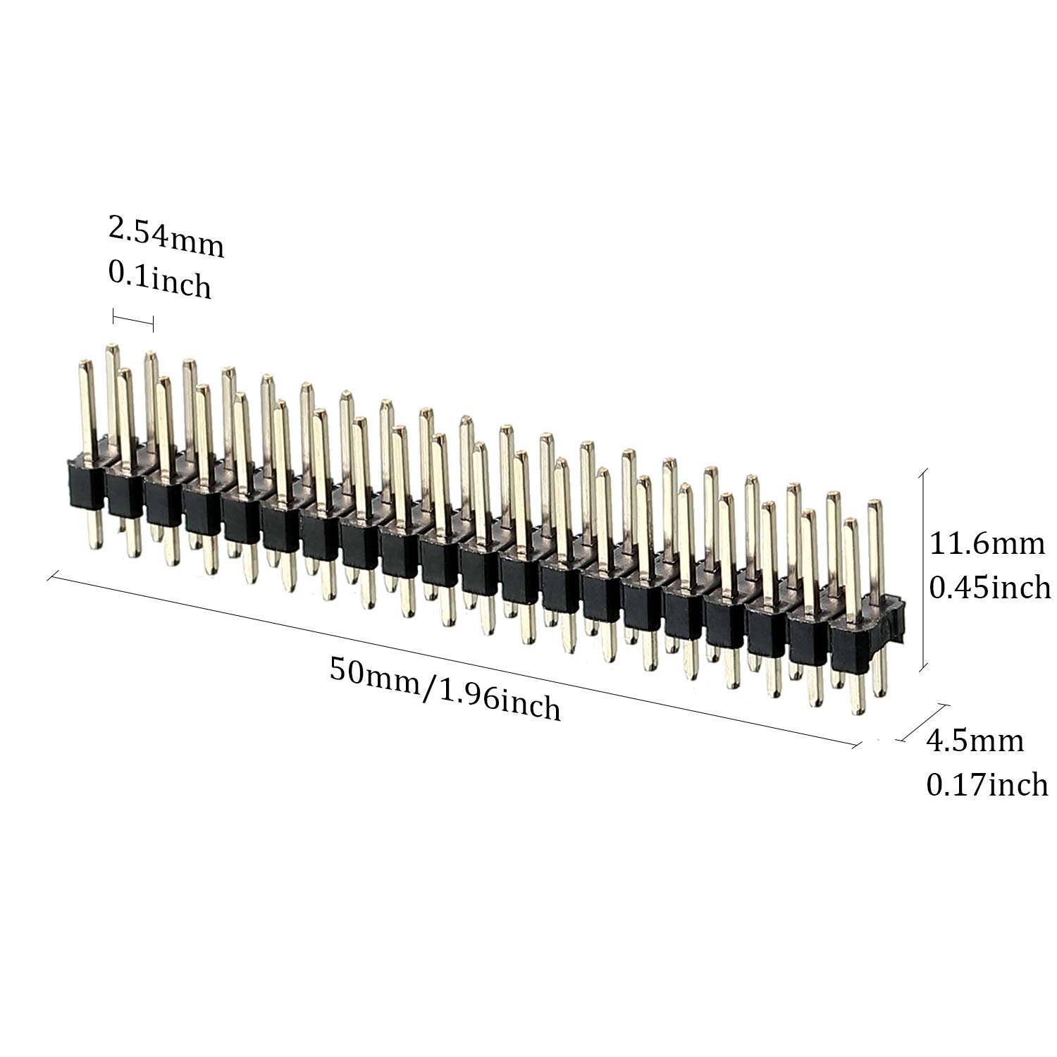 Mua Frienda Break-Away 0.1 Inch 2 x 20-pin Strip Dual Male Header ...