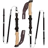 Trekology TREK-Z Collapsible Tri-fold Trekking Pole/Hiking Poles - Adjustable Foldable Lightweight Aluminum Walking Sticks, Folding Trail Cane for Walking, Senior Trekking, Hike, Backpacking