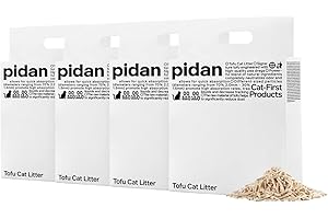pidan Tofu Cat Litter Clumping,Flushable,Ultra Absorbent and Fast Drying, 100% Natural Ingredients Litter,Solubility in Water
