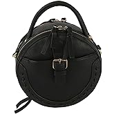 Le Miel Mini Round Tassel Charm Vegan Leather Crossbody Shoulder Sling Bag for Women | Round, Tassel Charm, Vegan Leather