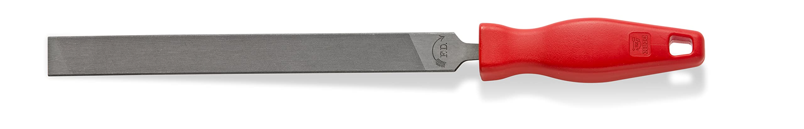 F.DICK 3413 2500 Mill Saw File (Round Edges, Cut 3, Length: 250 mm, Plastic Handle)