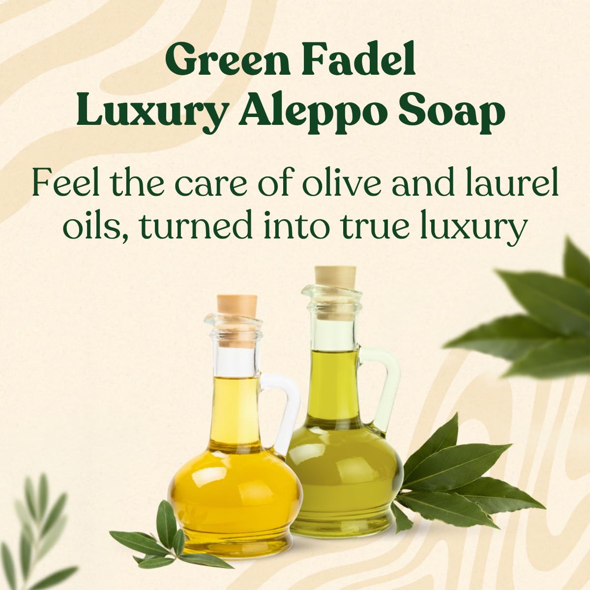GREEN FADEL Aleppo Seife Luxury mit Oudh & Amber Aroma, 1 Stück, Original Aleppo Seife Olivenöl & Lorbeeröl, Olivenölseife, Naturseife, für Gesicht & Körper 3
