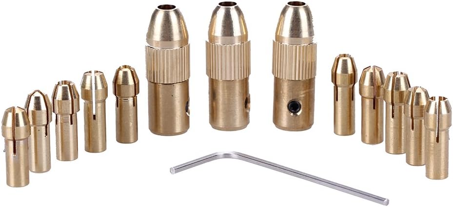 3 Clip Head+10 Collet+1 Wrench Twist Hand Drill Kit Electric Drill Bits