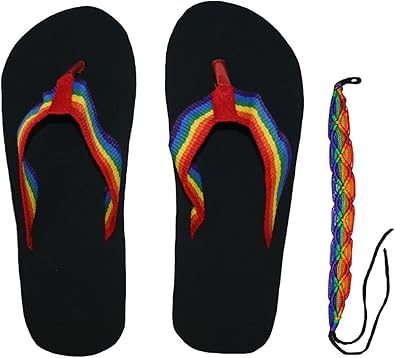 rainbow flip flops amazon