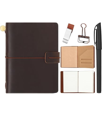 Amazon.com : Robrasim Leather Journal Refillable Travelers