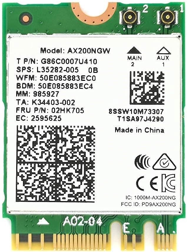 HighZer0 Intel AX200 WiFi 6 AX200NGW M.2 802.11ax Card Bluetooth 5.2 2.4Gbps