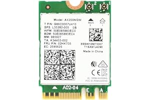 WiFi 6 Dual Band Adapter for Intel AX200 | M.2 Interface 802.11ax for PCs | Up to 2.4 Gbps | Bluetooth 5.2 Enabled | Compatib