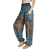 Tranquil Threads High-Waisted Boho Harem Yoga Pants for Women