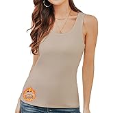 JOYSHAPER Thermal Tank Top for Women Round Neck Sleeveless Vest for Winter Underwear Tops