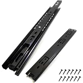 11 inch Drawer Slide Full Extension Triple-Fold Ball Bearing Drawer Slide 11 inch w/Screws Under/Side Mount Drawers Slides Cabinet, Dresser, Toolbox Replacement 11" Drawers Slides Quiet Soft-Close