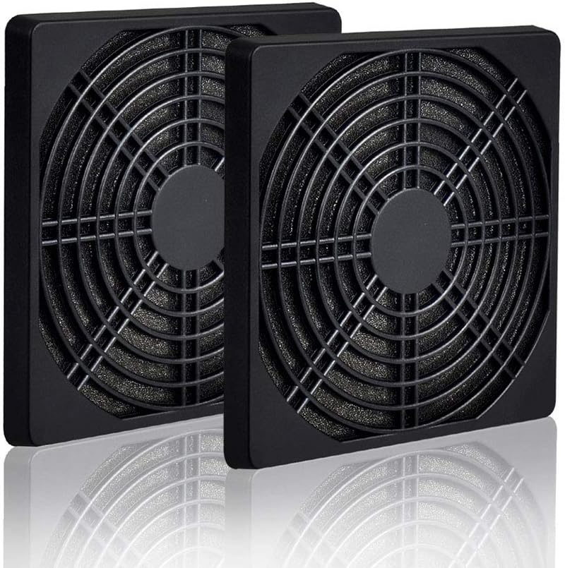 ELUTENG 2 Pack 120mm Fan Dust Filters Computer PC Cooler Fan Filter PC Fan Grill Set 3 in 1