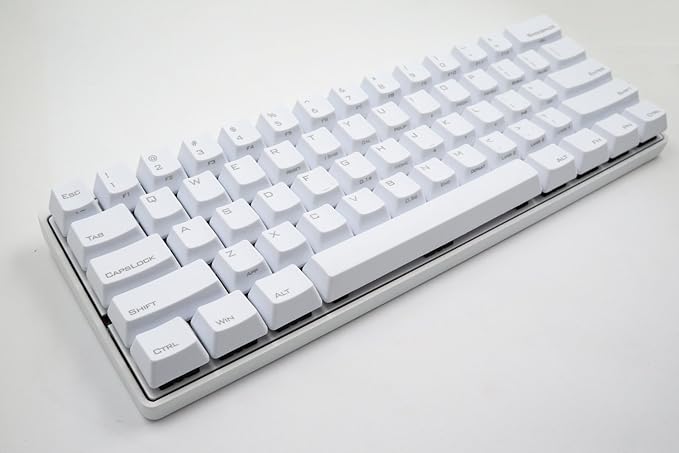 Vortexgear Pok3r 60 Ultra Compact Mechanical Gaming Keyboard Kbc Poker 3 61 Keys Pbt Laser Etched Keycaps Gamers Typists Pc Mac Linux Programmable Metal Casing Cherry Milky White Amazon Ca Electronics