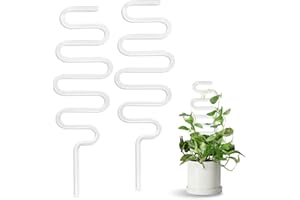 JETTIFY 2 Pack Curvy Acrylic Trellis for Indoor Plants, Small Plant Trellis for Potted Plants, 13 Inch Plant Stakes for Indoor Plants, Clear Trellis for Climbing Plants Vine Ivy Hoya