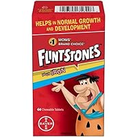 FLINTSTONES Plus Iron Chewable Multivitamin for Kids, Helps with Normal Growth and Development, 60 Chewable Tablets
