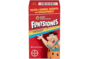 FLINTSTONES Plus Iron Chewable Multivitamin for Kids, Helps with Normal Growth and Development, 60 Chewable Tablets