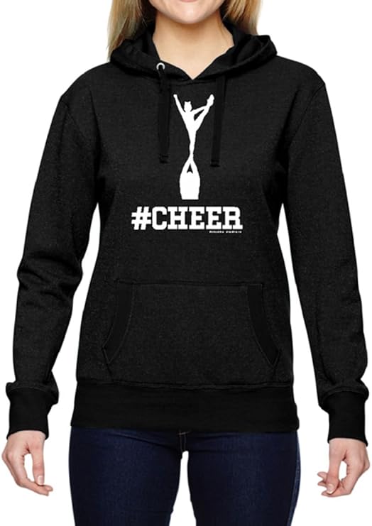 Hashtag Cheer 001Cheer Cheerleading Design on Ladies' Glitter French