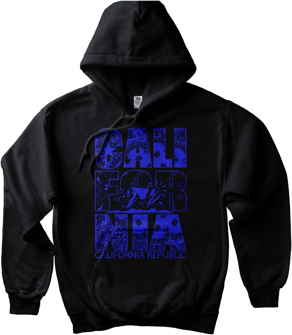 Black Cali for Nia Hoodie California 13 Blue Bandana LA Crip Sweatshirt Pullover