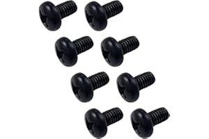 OTTOPO Rear License Plate Screws Black Compatible with Audi and VW M6-1.0 X 10mm 18-8 Stainless Steel Phillips Pan Head 8 Pack