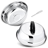 9In Cheese Melting Dome, HaSteeL 2Pcs Stainless