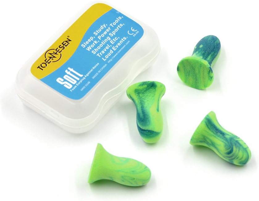 Toennesen Kids Soft Foam Earplugs Hearing Protection In Ear Plugs for Sleeping Studying Travel Airplane with Storage Box 2 Pair…