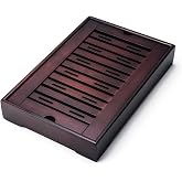 Gongfu Tea Tray, Bamboo Tea Tray,Gongfu Tea Table Tray with Reservoir (L) | 13.6x8.9 inch Bamboo Chinese Tea Tray,Water Storage Tea Tray,Kungfu Tea Serving Tray,Teahouse Home Office, Rectangle Tea Tray