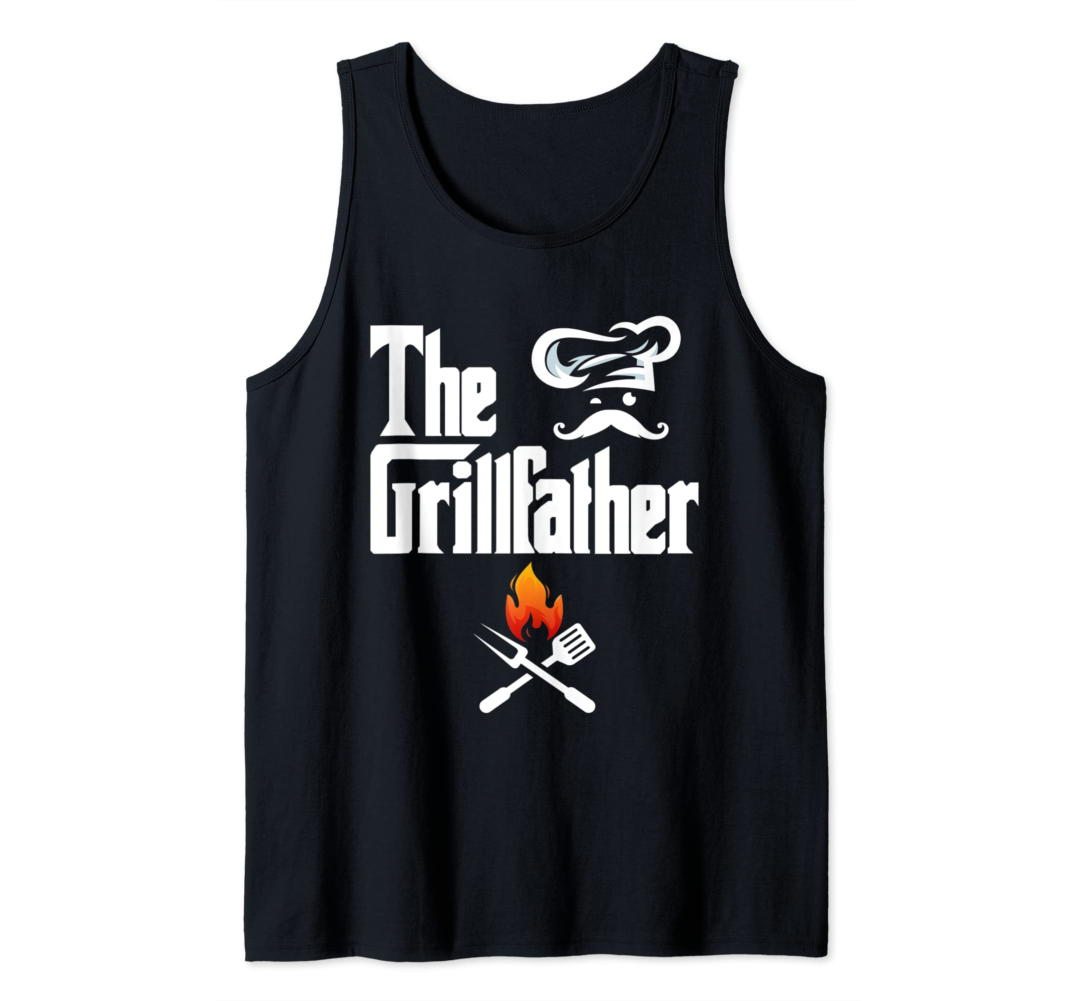 The Grillfather BBQ Grill & Smoker Graphic Tees Barbecue Dad Tank Top