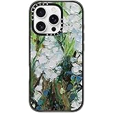 CASETiFY Impact Case for iPhone 16 Pro [Slim / 8.2 ft. 4X Military Grade Drop Protection/Compatible with Magsafe] - Wild Squill Flowers - Clear Black