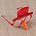 Tinksky Christmas Fancy Dress Party Funny Glasses Frame Snowman Hat and Nose Sunglasses Novelty Christmas Costume Ornaments Decoration Gifts Glasses Without Lenses Christmas Birthday Gift for friends