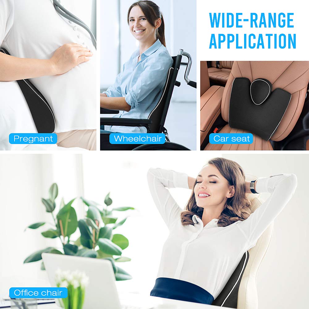 Cuscino Lombare Ergonomico A Cuneo Per Auto E Sedia Ufficio – Traspirante E Confortevole