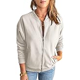 GeGekoko Womens Zip Up Sweatshirts Jackets Long Sleeve Casual Loose Outwear with Pockets