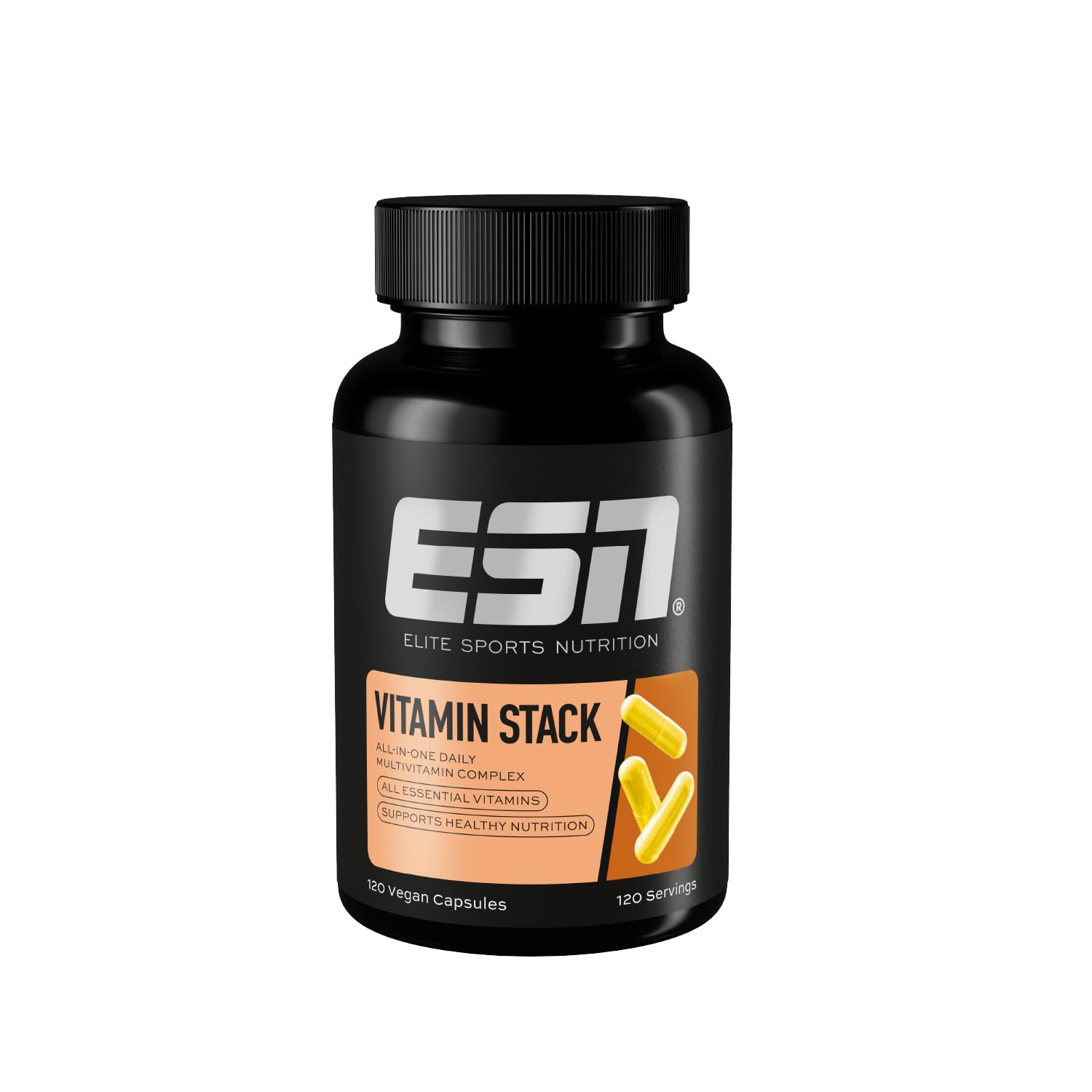 ESN Vitamin Stack, 120 Capsules with All Essentials Vitamins - Laboratory Tested, Made in Germany