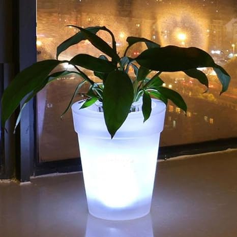 New Flower Vase Led Pot Light Up Plant Pot Illuminated Planter
