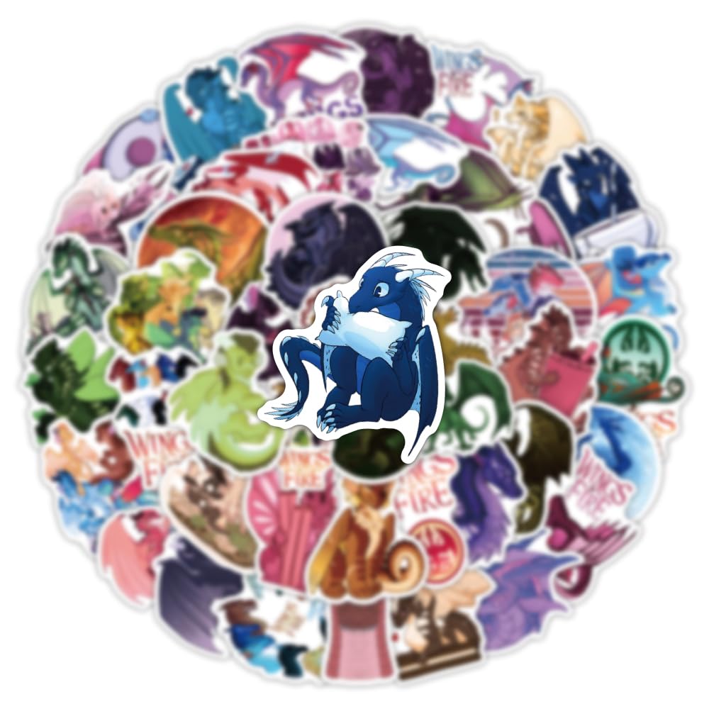 Photo 1 of 100 Pack Dragon Stickers for Water Bottle?Cute Cartoon Vinyl Waterproof Sticker for Laptop?Skateboard?Phone Case?Car Decals Gifts for Kids Teens Adults for Party Favors Supplies Decor