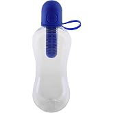 Bobble Classic Water Bottle, Filtered Water, BPA-Free Reusable Bottle, Soft Touch Carry Cap with Replaceable Carbon Filter for Sustainable Water and Hydration 18.5 oz (Navy Blue)