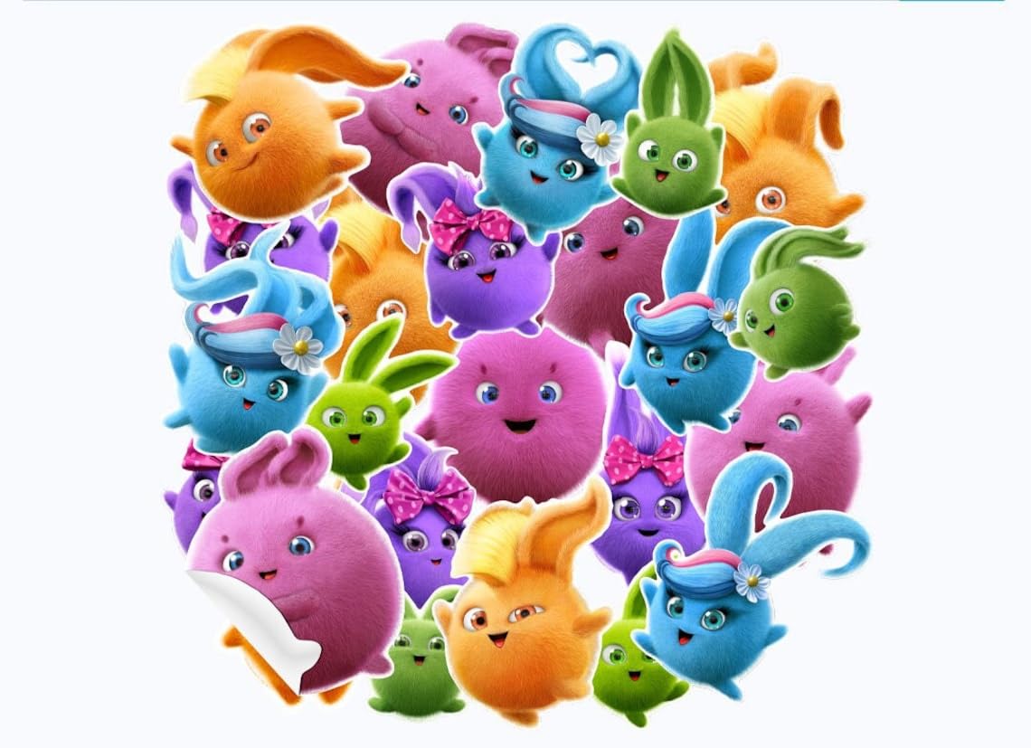 PC Sunny Bunnies 20 Pcs Stickers - Adorable Bunny Bliss for Your Crafts and Decor!