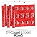Class of 2020 Graduation Water Bottle Labels - 24 Stickers (Red)