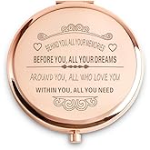Personalized Gifts for Women Girls, Unique Gift for Her Friends Sister Daughter, Custom Compact Mirror, Goodie Bag & Basket Stuffers for Galentines Day, Valentines Day, Birthday