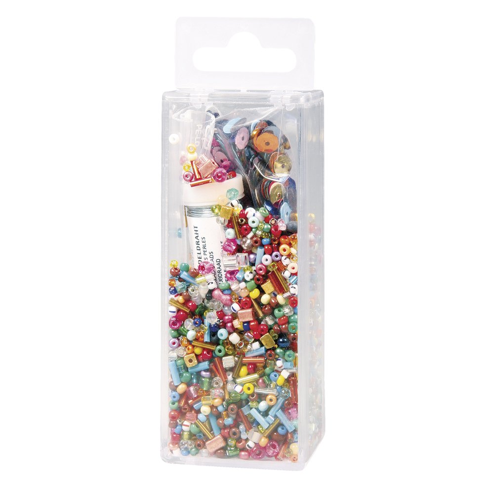 RAYHER Mixture and Wire Sequins Glass Bead, Plastic, Multi-Colour, 90 g, 50 m x 0.3 mm — image 1