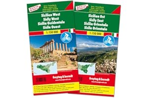Sicily East and West with Cycling Paths 2019: FB.I617 (Spanish, French, Italian, German and English Edition)