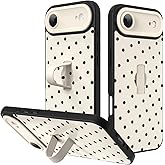 KANGHAR Compatible with iPhone Air Case White Dot Pattern Cute Wristband Stand Phone Cover for Women Girls Men Shockproof Slim Protective Cover Phone Air 6.7 Inch