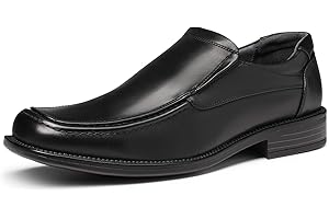 Bruno Marc Men's Goldman-02 Slip on Leather Lined Square Toe Dress Loafers Shoes for Casual Weekend Formal Work