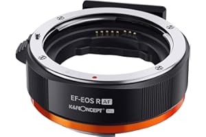 K&F CONCEPT EF/EF-S to EOS R Auto Focus Adapter, AF Electronic RF Lens Mount Adapter Compatible with Canon EF/EF-S Lens and E
