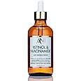 Anigold Retinol + Niacinamide Facial Serum Anti Aging Moisturizer Skin Care Booster For Face, Retinol Skincare Serum Reduces Appearance Of Wrinkles, Age Spots, & Fine Lines, Large 3.75 Fl Oz