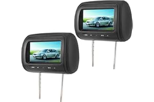 AKOZON car tv for Back seat, 2pcs 7 in Control Headrest LCD Video Monitor MP5 Display Black DVD Player for Car,Car Tvs for Back for Seat 2 Set,Car Tv Headrest Monitor,Tv